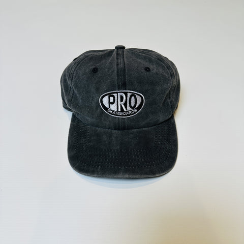 Pro Skates Proval Strapback Dad Cap - Washed Black/White/Black