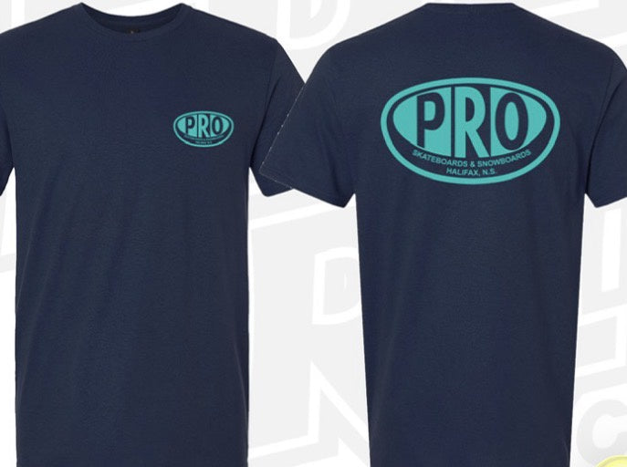 Pro Skates Classic Proval T-Shirt - Navy/Teal