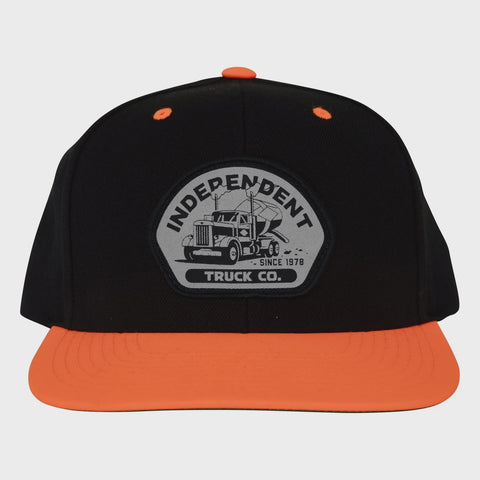Independent Trucking Snapback Cap - Black/Neon Orange
