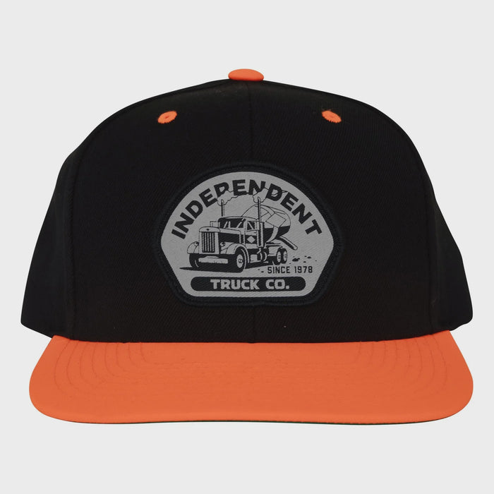 Independent Trucking Snapback Cap - Black/Neon Orange