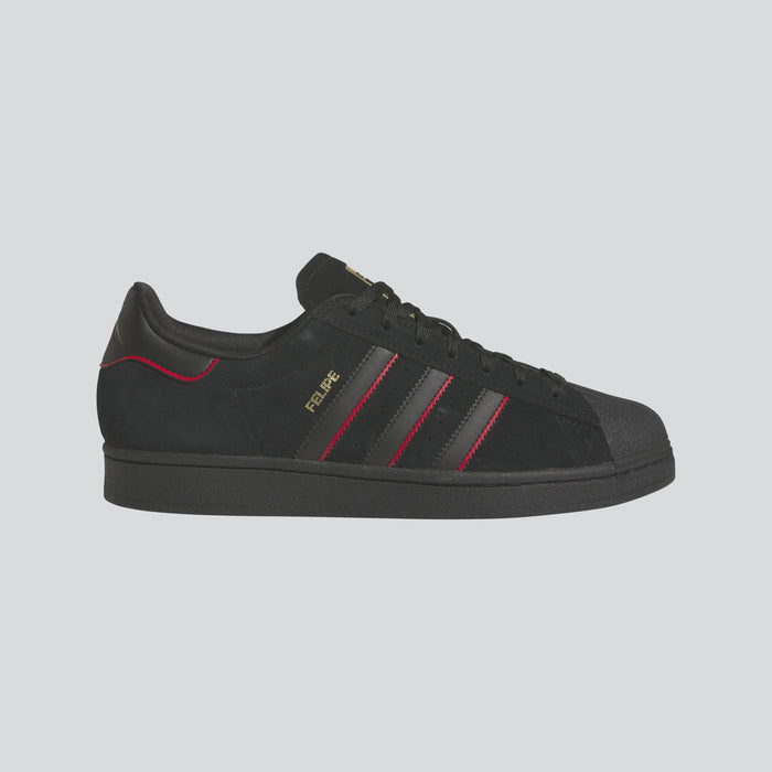 Adidas Superstar ADV x Felipe Shoe - Core Black/Scarlet Red/Gold