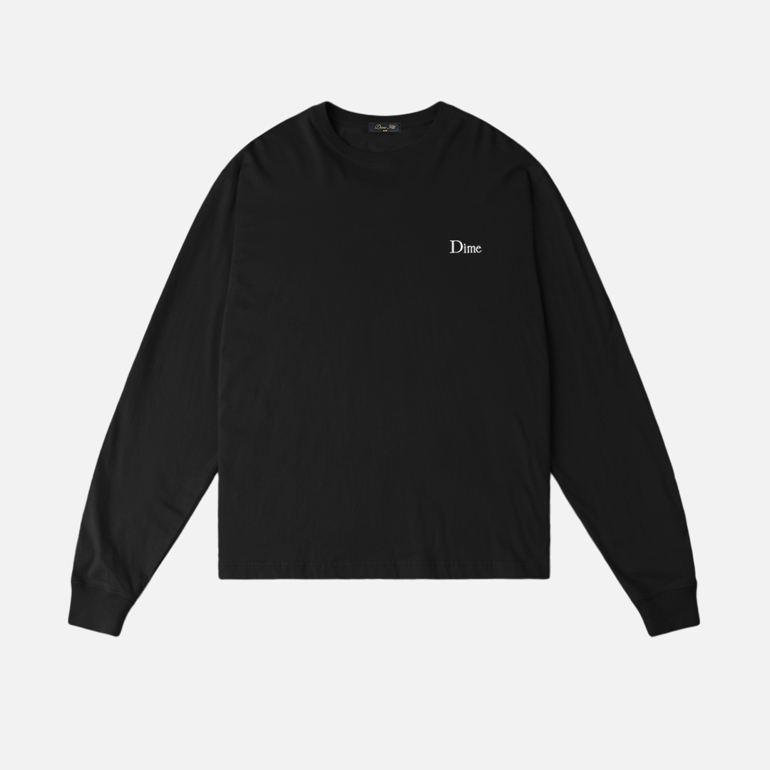 Dime Classic Small Logo L/S T-Shirt - Black