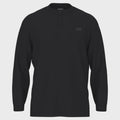 NB Numeric Waffle Knit L/S Henley - DNT (Black)