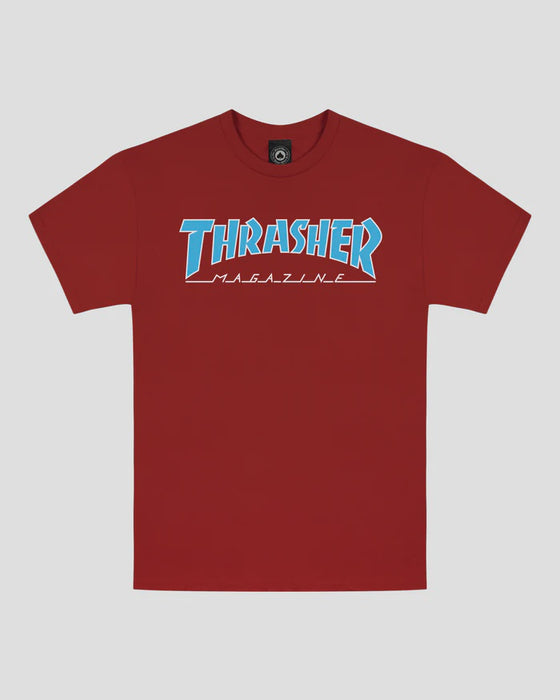 Thrasher Outlined T-Shirt - Cardinal