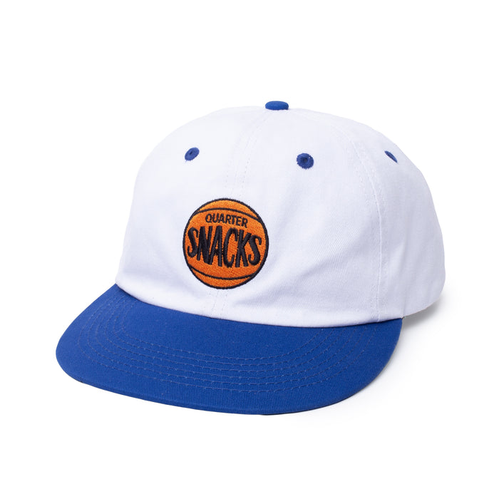 Quarter Snacks 70's Logo Snapback Cap - White/Royal Blue