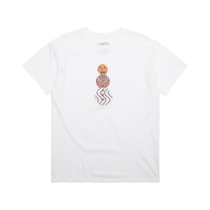 Quarter Snacks Front Snackman T-Shirt - White