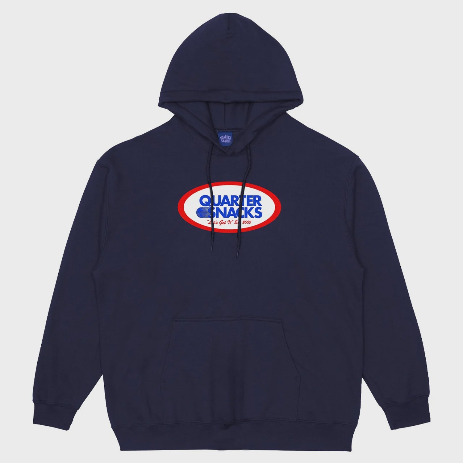 Quarter Snacks Oval Hooded Sweater - Navy