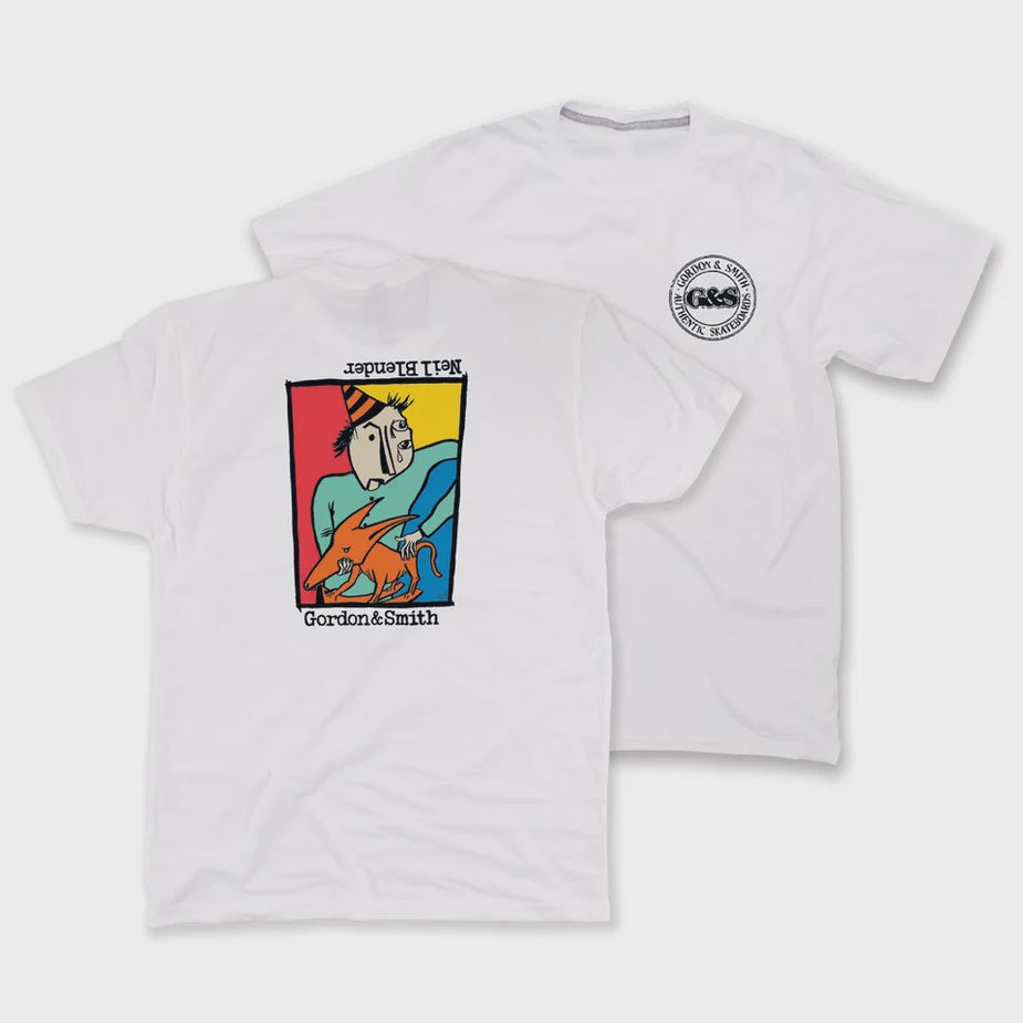 G & S Neil Blender Rocking Dog T-Shirt - White