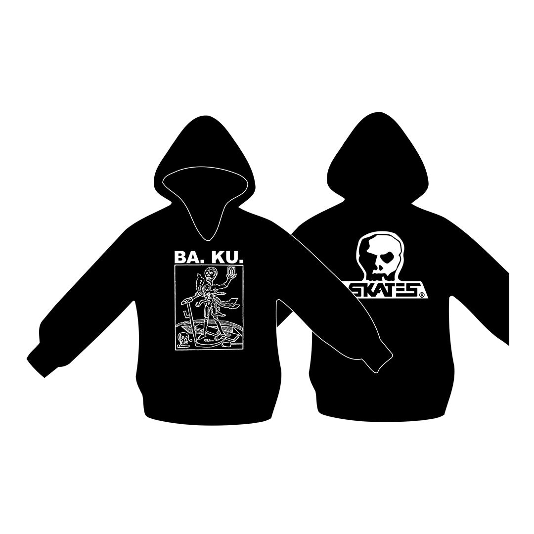 Skull Skates BA. KU. Plague Corpse Hooded Sweater - Black
