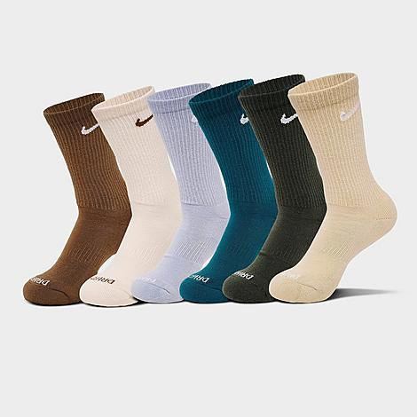 Nike Everyday Plus Cushion Crew Sock 6 Pack - Multi-Colour