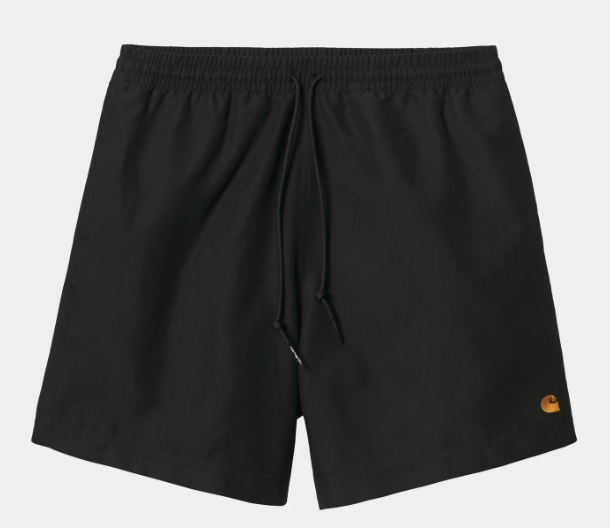 Carhartt WIP Chase Swim Short - Black/Gold
