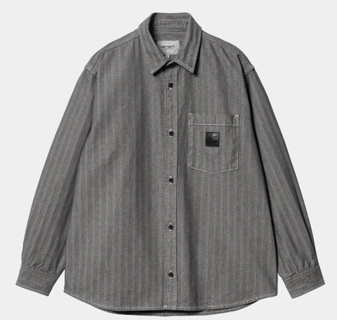 Carhartt WIP Menard Shirt Jacket - Herringbone Denim Grey