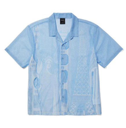 Huf World Tour Lace T Shirt Cloud Blue