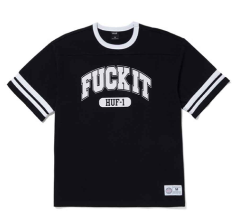 Huf Fuck It Football Shirt - Black