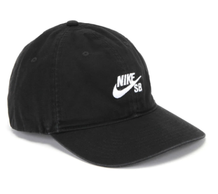 Nike SB Club Strapback Cap - Black/White