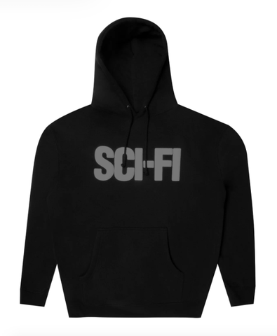Sci-Fi Fantasy Big Logo Hooded Sweater - Black