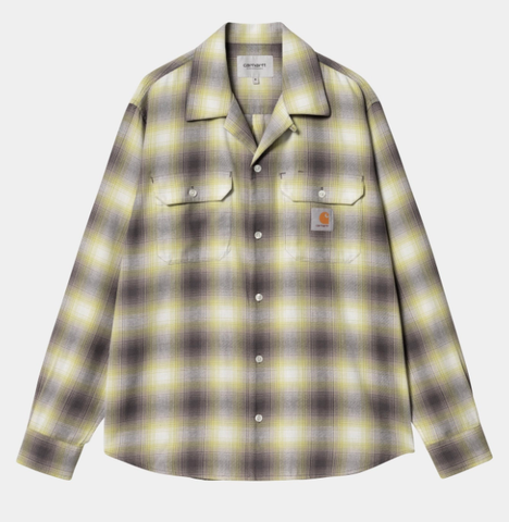 Carhartt WIP Blanchard Check L/S Shirt - Artic Lime