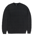 Huf Interlaced Jacquard Overdyed Crewneck Sweater - Black