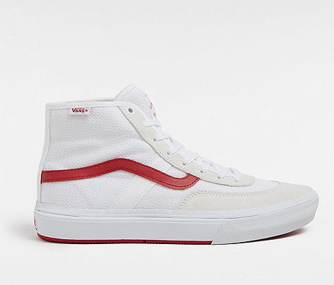 Vans Skate Crockett High Shoe - White/Red