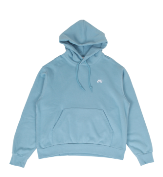 Nike SB Embroidered Hooded Sweater - Denim Turquoise/White