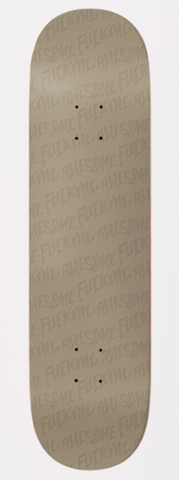 Fucking Awesome Khaki Stamped Embossed Logo Deck