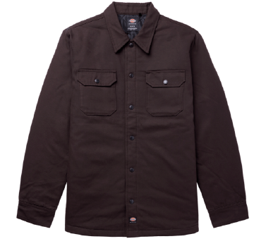 Dickies Skateboarding Heavyweight Duck Button-Up Shirt - Dark Brown