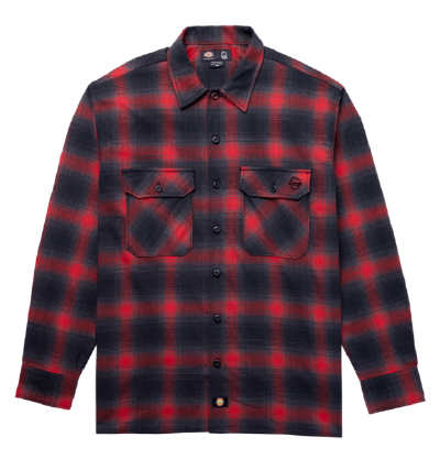 Dickies Skateboarding J57 Woven L/S Shirt - Red Ochre