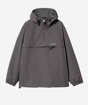 Carhartt WIP Windbreaker Pullover - Graphite/White