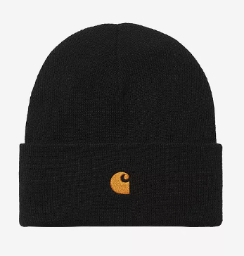 Carhartt WIP Chase Beanie - Black/Gold