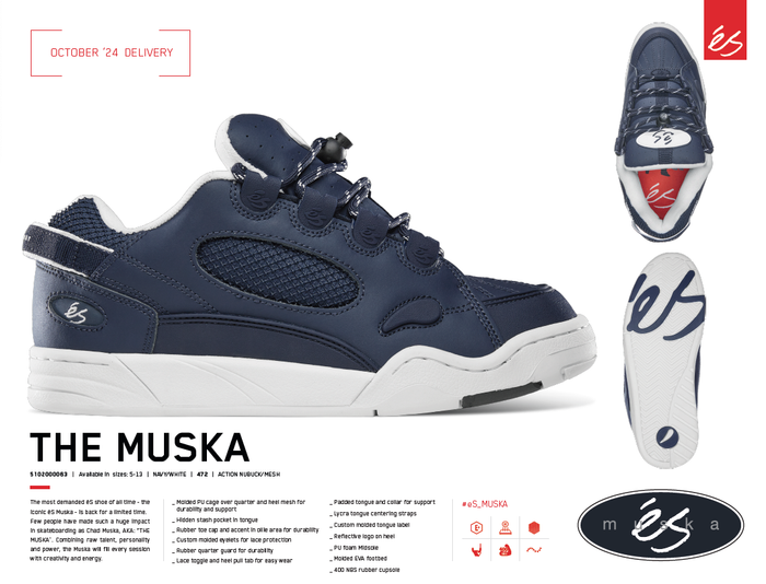 és Muska Shoe - Navy/White