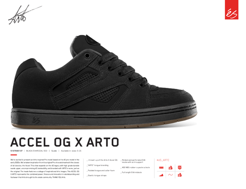 és Arto x Accel OG Shoe - Black/Charcoal