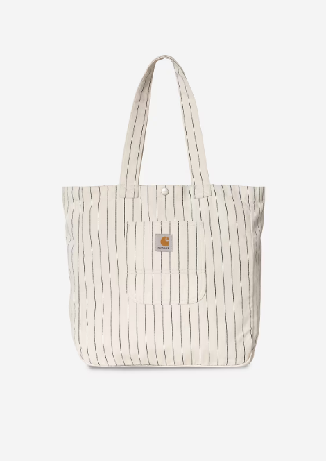Carhartt WIP Hendry Tote Bag - Seaton Stripe/Dark Navy Rinsed
