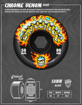 Spitfire 80HD Conical Full Chrome Venom Wheels - Black