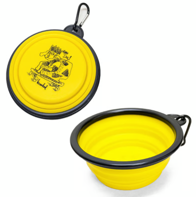 Krooked Kind Dog Bowl - Yellow/Black