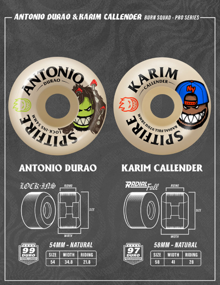 Spitfire F4 99D Antonio Durao Burn Squad Lock-In Wheels - Natural