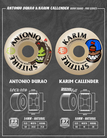 Spitfire F4 97D Karim Callender Burn Squad Radial Full Wheels - Natural