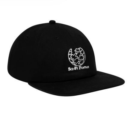 Sci-Fi Fantasy Puzzle Globe Cap - Black