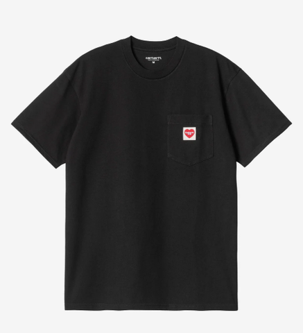 Carhartt WIP Heart Pocket T-Shirt - Black/Red