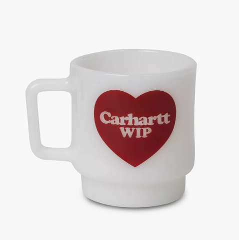 Carhartt WIP Heart Glass Mug - White