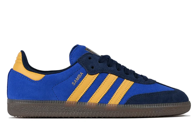 Adidas Samba ADV Shoe - Collegiate Navy/Preloved Yellow/Royal Blue