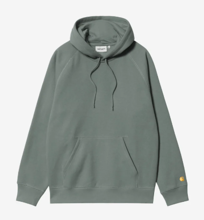 Carhartt WIP Chase Hooded Sweater - Velvet Green/Gold