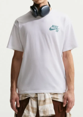 Nike SB Logo LBR T-Shirt - White/Light Blue