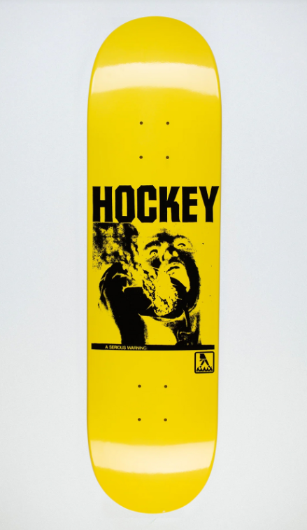 Hockey Serious Warning Team Deck - Yellow Dipped