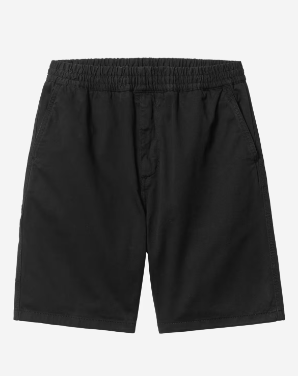 Carhartt WIP Flint Short - Black (Garment Dyed)