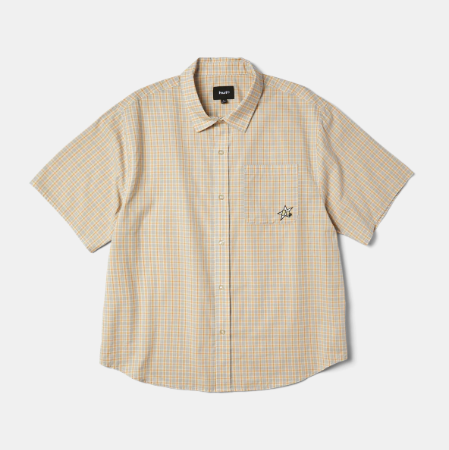 Huf H Star Plaid Button-Up Shirt - Putty