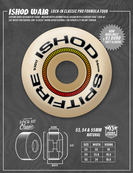 Spitfire F4 93D Lock-In Ishod Classic Wheel - Natural