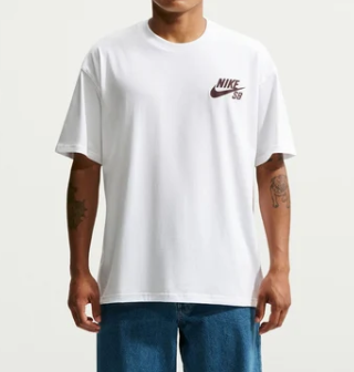 Nike SB Logo LBR T-Shirt - White/Mystic Dates