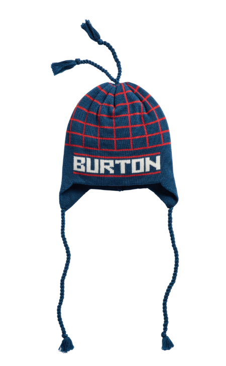 Burton 80's Earflap Beanie - Selvedge Blue/Performance Red