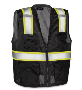 Studio Star Can Hi-Vis Vest - Black/Silver
