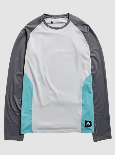 Burton Synthetic Midweight Base Layer Crew - Gray Cloud/Gotham Gray